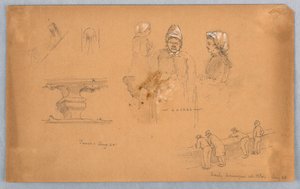Croquis architecturaux et de figures - Arnold William Brunner