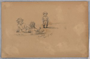 Esquisse de trois enfants