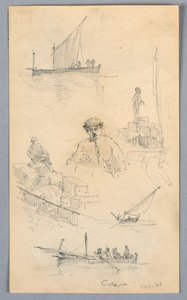 Croquis dans le port de Catane