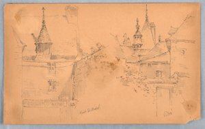 Deux scènes à Mont St. Michel et Vitré - Arnold William Brunner