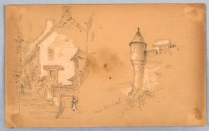 Deux croquis à Mont. St. Michel - Arnold William Brunner