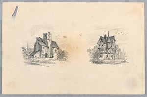 Deux esquisses de maisons