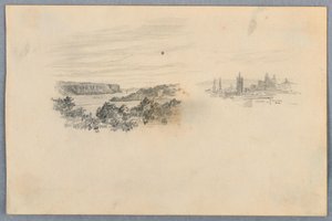 Deux vues, paysage et skyline de la ville