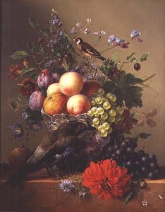 Nature morte avec fruits et fleurs