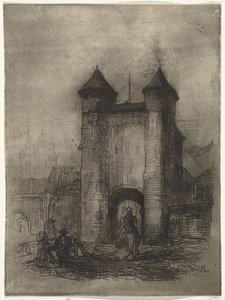 Vue de la Helpoort à Maastricht, vue du côté du champ - Arnoud Schaepkens