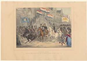 Entrée du roi Guillaume II à Leyde, 1841