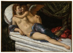 Vénus et Cupidon - Artemisia Gentileschi