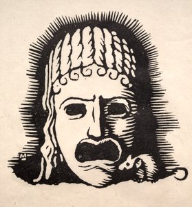 Masque grec avec souris - Arthur Allen Lewis