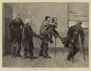Divertissement de Noël de Notre Artiste, Arrivée des Visiteurs