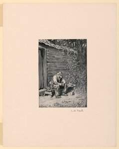 Oncle Remus à la porte de sa cabane