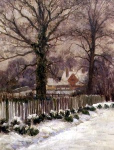 Un chemin enneigé, Radlett, Hertfordshire