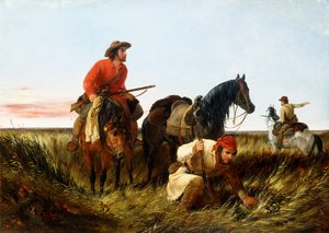 Trappeurs suivant la piste : en faute, 1851