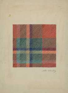 Couverture en laine à carreaux, vers 1938 - Arthur G. Merkley