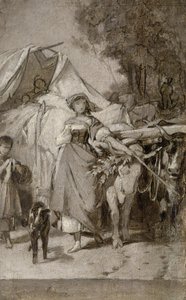 Deux grisaille pour "Hermann et Dorothée" - Arthur Georg Freiherr von Ramberg