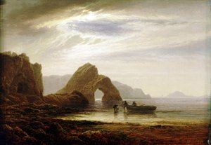 Clair de lune à Giltar Point, près de Tenby (Angleterre), du sud - Arthur Gilbert