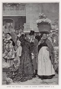 Après les réjouissances - une scène au marché de Covent Garden