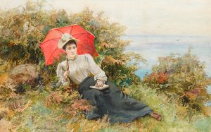 Lecture tranquille sur le chemin de la falaise