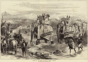Arrivée du prince de Galles à Jummoo, Cachemire - Arthur Hopkins
