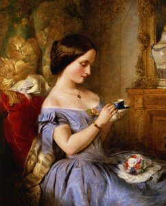 Prendre le thé dans le salon