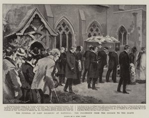 Les funérailles de Lady Salisbury à Hatfield, la procession de l