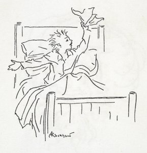 Un garçon au lit - Arthur Rackham