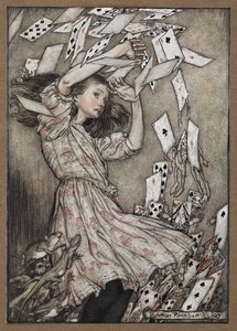 Alice et le paquet de cartes tombant