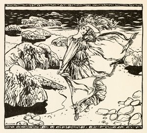 Becuma de Becuma à la peau blanche dans Contes de fées irlandais - Arthur Rackham