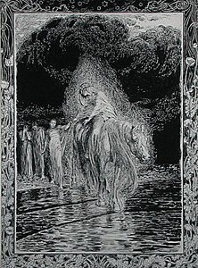 Traverser la rivière - Arthur Rackham
