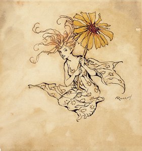 Fée Marguerite, illustration de Peter Pan dans les jardins de Kensington, par J.M. Barrie, publié en 1912 - Arthur Rackham