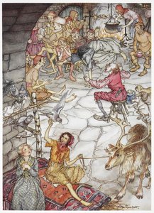 Gerda et la petite fille voleuse dans le château des voleurs