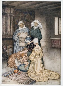 Had I not four or five women once that tended me? illustration de La Tempête de William Shakespeare, pub. 1926 - Arthur Rackham