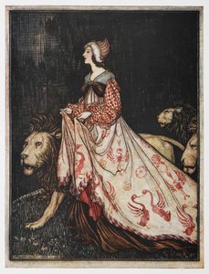 Illustration de La Dame et le Lion