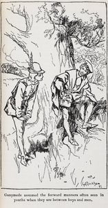 Illustration de Ganymède tirée de Comme il vous plaira - Arthur Rackham