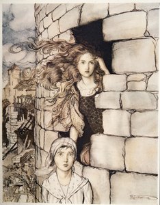 Maid Maleen, de Petit Frère & Petite Sœur et autres contes des frères Grimm, pub.1917 - Arthur Rackham