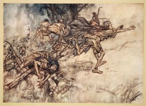 O monstrueux ! O étrange ! nous sommes hantés. Priez, maîtres ! fuyez, maîtres ! Aidez !, illustration de 