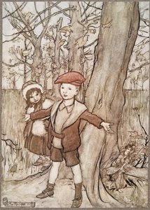 Un jour, ils ont été entendus par une fée, de Peter Pan dans les jardins de Kensington par J M Barrie, pub. 1906