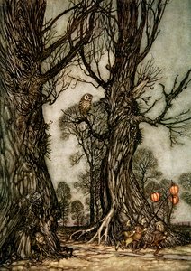 Peter Pan dans les jardins de Kensington - Arthur Rackham