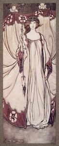 Reine Mab, qui règne dans les jardins .. , de Peter Pan dans les jardins de Kensington par J M Barrie, pub. 1906 - Arthur Rackham