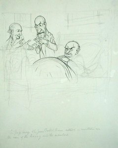 Sir George Savage et Sir James Crichton Browne (1840-1937) appelés en consultation sur le cas du BXXXY et des membres - Arthur Rackham