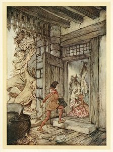Prenant les clés du Château, Jack déverrouilla toutes les portes, des Contes de Fées Anglais - Arthur Rackham