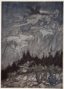 Les montagnes de Kaatskill avaient toujours été hantées par des êtres étranges, de Rip Van Winkle par Washington Irving, pub. 1910
