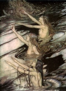 Les Filles du Rhin, de Siegfried et Le Crépuscule des dieux de Richard Wagner, 1911 - Arthur Rackham