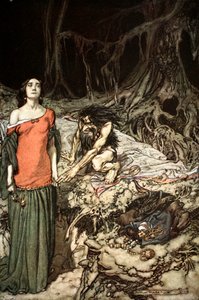 La cour de Grimhilde, la mère de Hagen, 1924