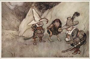 Leurs visages aussi étaient particuliers.. de Rip Van Winkle par Washington Irving, pub. 1910