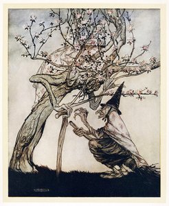 Arbre à moi! Ô arbre à moi! As-tu vu ma petite fille méchante?, des Contes de Fées Anglais - Arthur Rackham