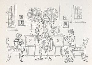 Deux enfants et leurs maîtres d