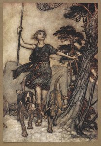 Nous irons, belle reine, au sommet de la montagne et marquerons la confusion musicale des chiens et l