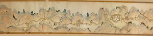 16,000. fourni. Orienté avec le nord à droite. Relief montré picturalement. Vue à vol d