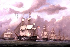 Le vice-amiral de la blanche arrivant à Spithead - Arthur Wellington Fowles