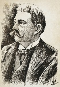 AZEVEDO, Aluisio de (1857-1913). Écrivain brésilien. Gravure.